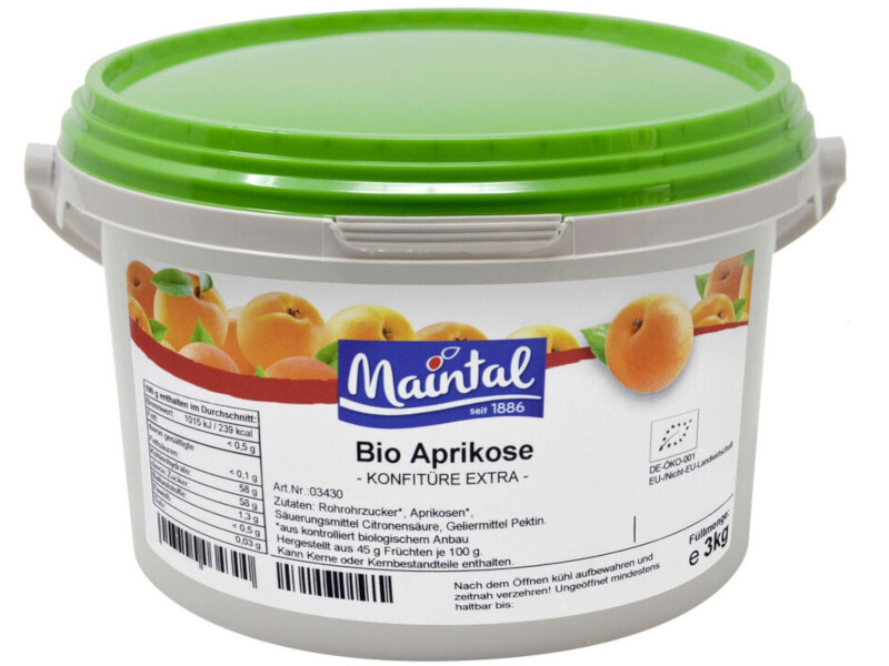 Fruchtaufstrich Aprikose bio Maintal 3kg