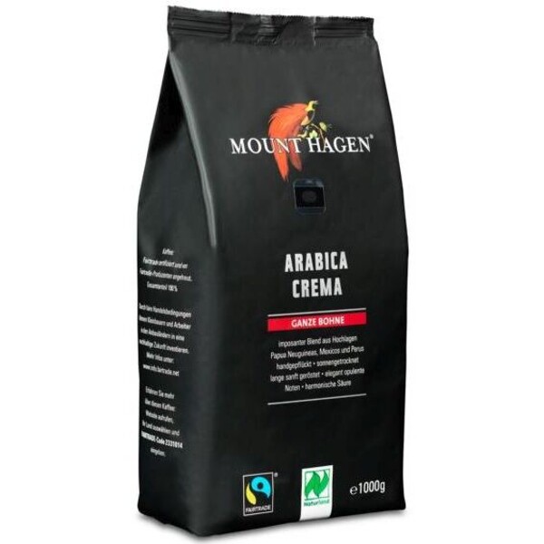 coffee beans whole roasted Fairtrade Naturland Mount Hagen organic 6x1kg