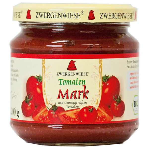 tomato puree, 22%  concentrated, Zwergenwiese  (glass) organic