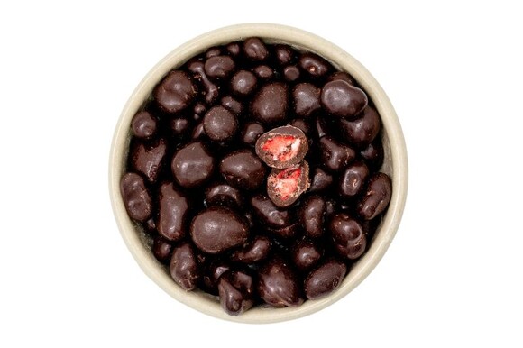 Erdbeeren in Zartbitterschokolade bio Fairtrade 2x2,5kg