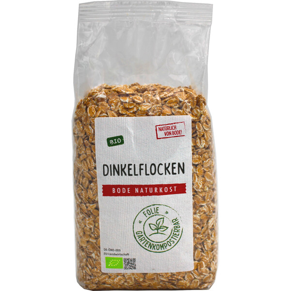 Dinkelflocken bio, gartenkompostierbarer Beutel 6x500g