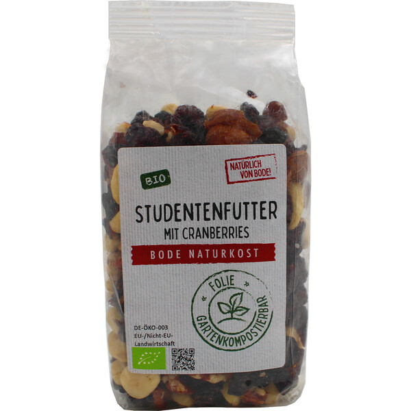 trail mix with cranberries organic 250g