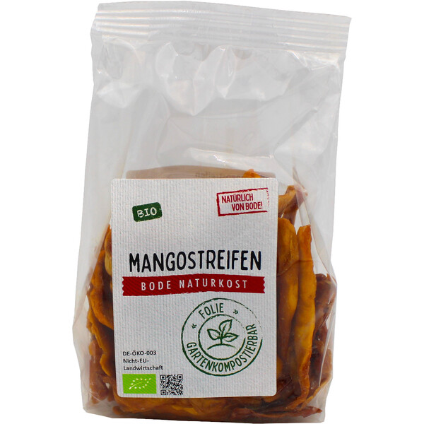 Mangostreifen bio, gartenkompostierbarer Beutel 6x200g