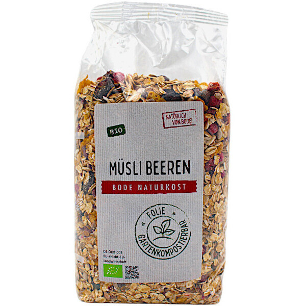 muesli berry organic garden compostable bag 6x375g