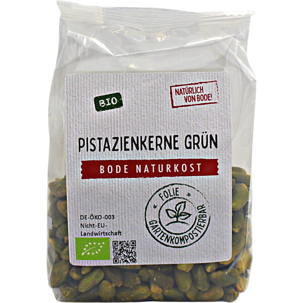 pistachios green organic gardencompostable bag 6x100g
