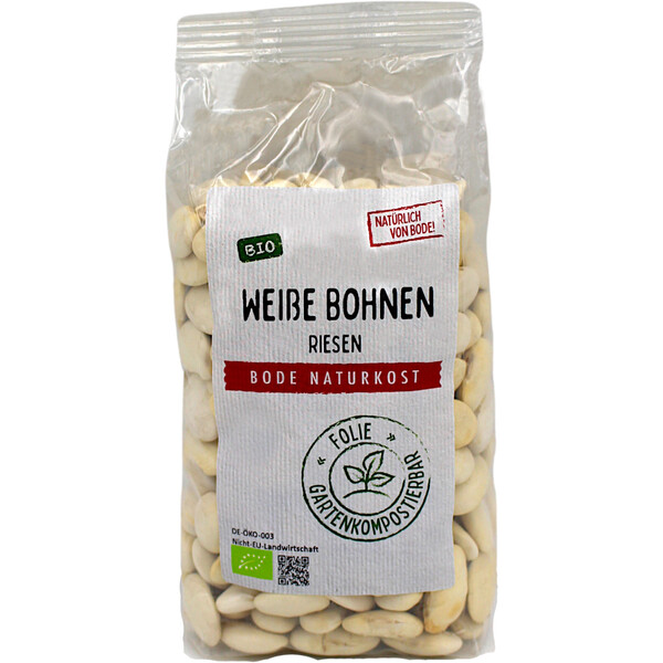 White beans jumbo organic gardencompostable bag 6x500g