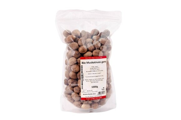 Muskatnuss ganz bio 1kg