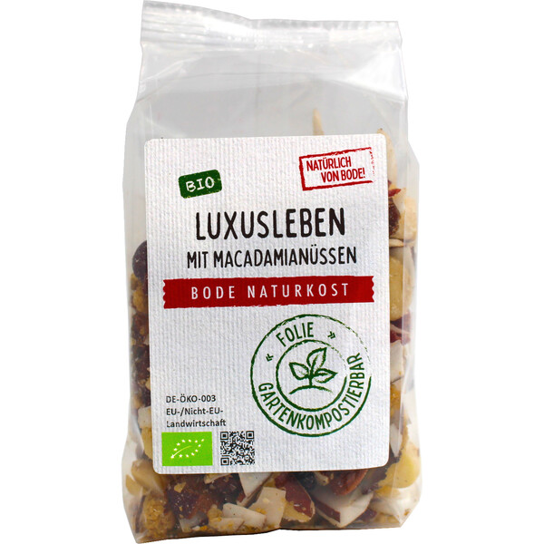 luxury life - macadamia nut-fruit-mix without raisins organic