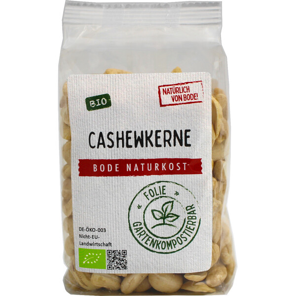Cashewkerne bio, gartenkompostierbarer Beutel 6x200g