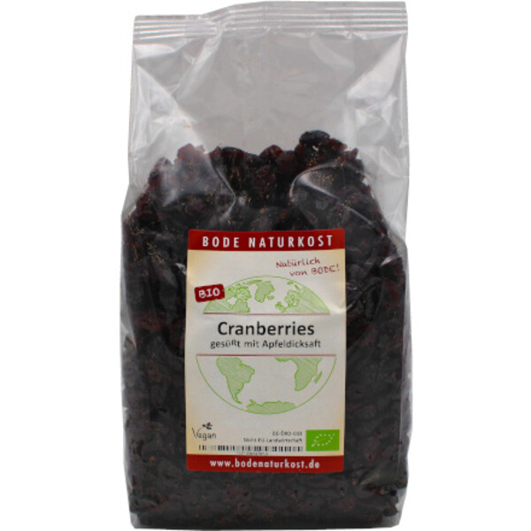 cranberries sweetened with apple juice organic 1kg