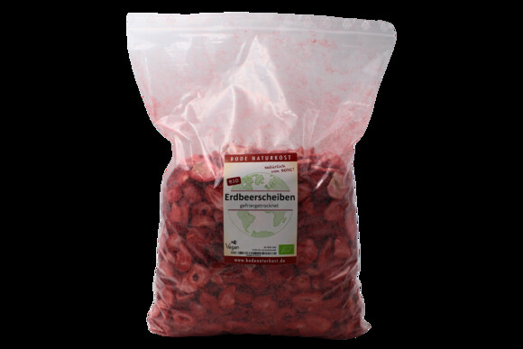 strawberry slices freeze-dried organic 500g