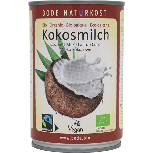 Kokosmilch bio Fairtrade 12x400ml